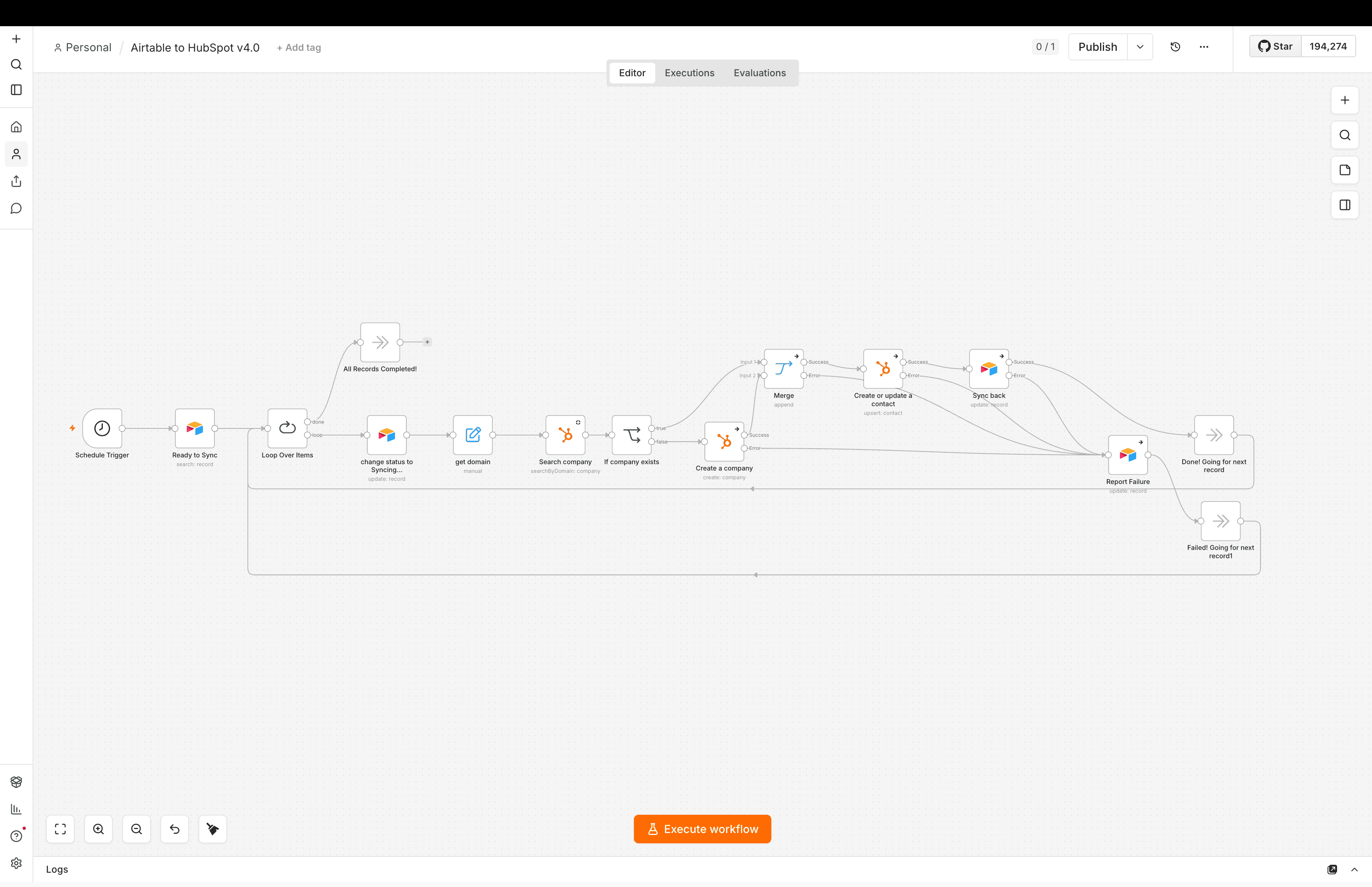 Airtable to HubSpot Two-Way Sync