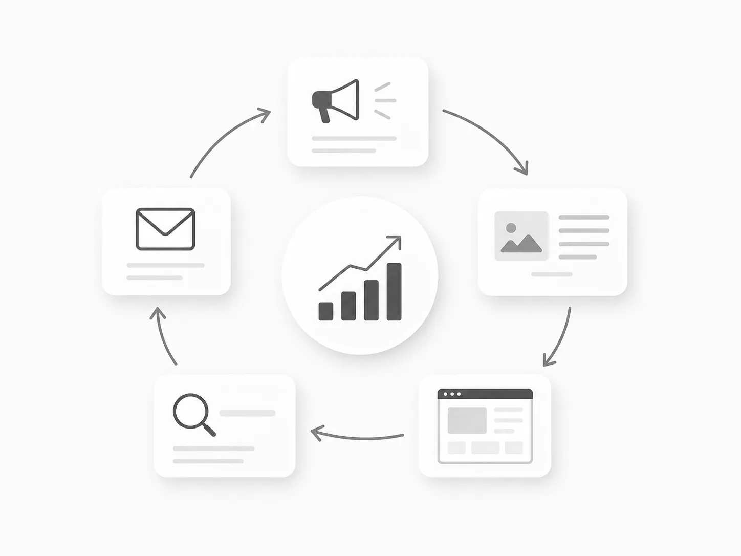 Growth automation system connecting marketing SEO content acquisition analytics and reporting