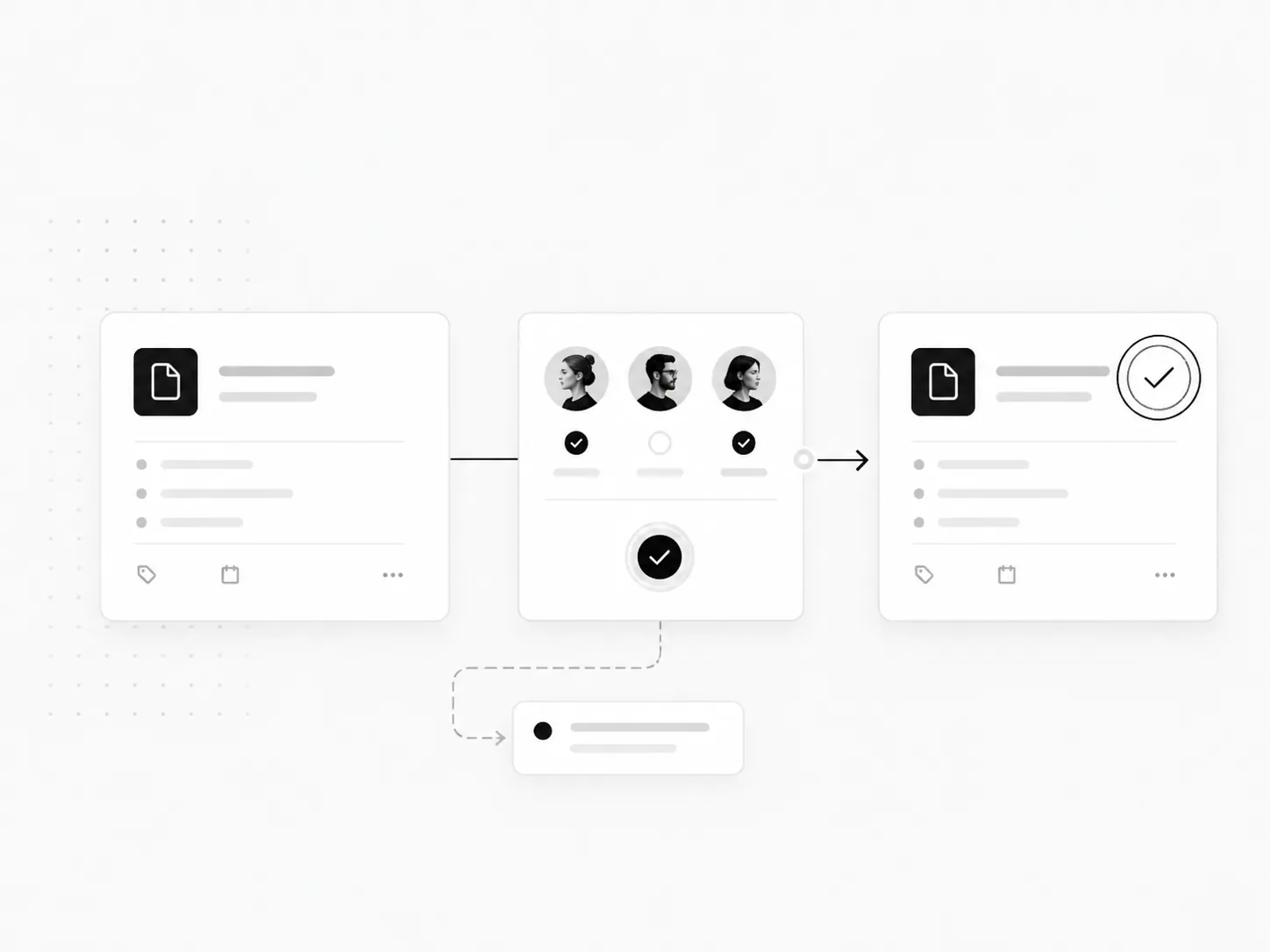 Approval workflow automation routing a request to the right reviewer and back into the process