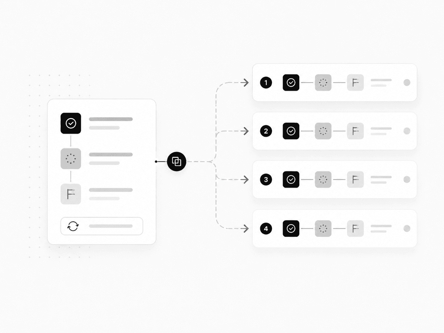 Repeatable business process represented as an automated workflow